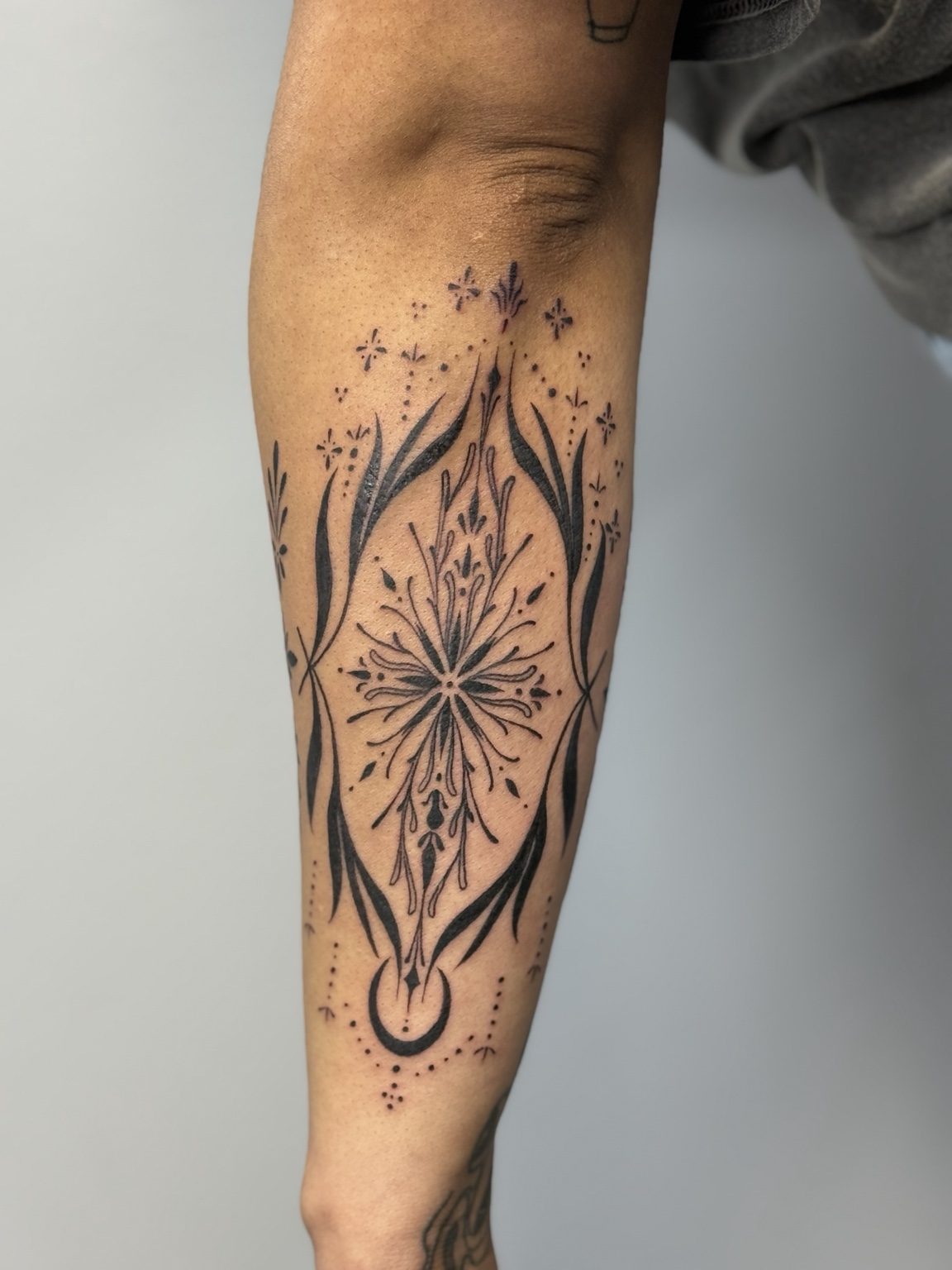 Ornamental floral tattoo